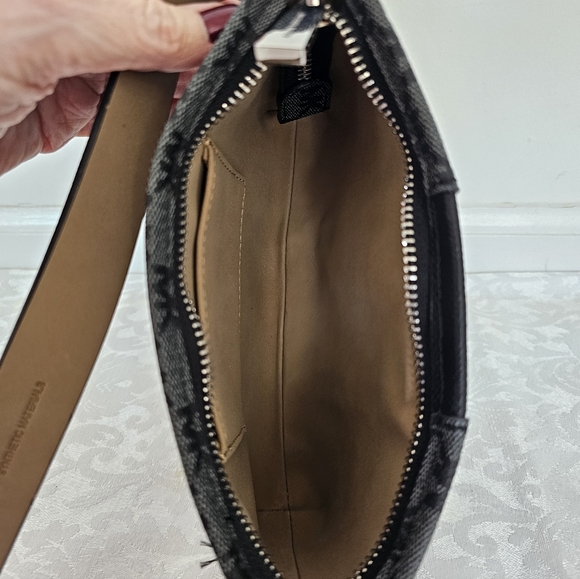 Michael Kors Black and Gray Logo Belt Bag-  S/M size.  Brand New!